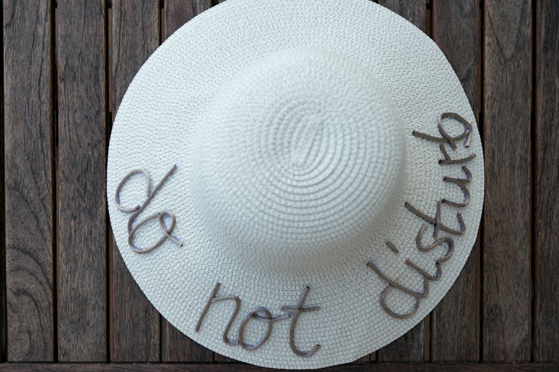DIY sombrero do not disturb hat 2