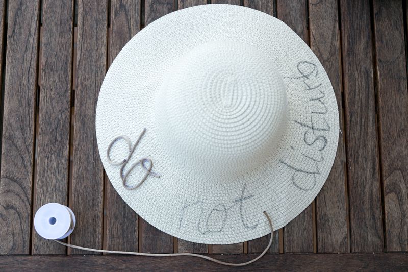 DIY sombrero do not disturb hat 3