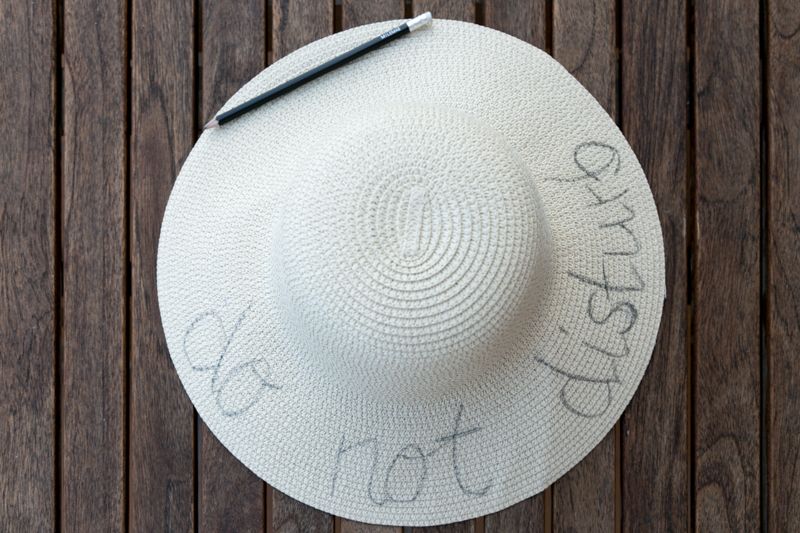 DIY sombrero do not disturb hat 4